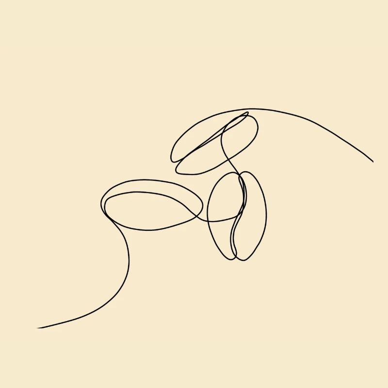Kaffeebohnen lineart