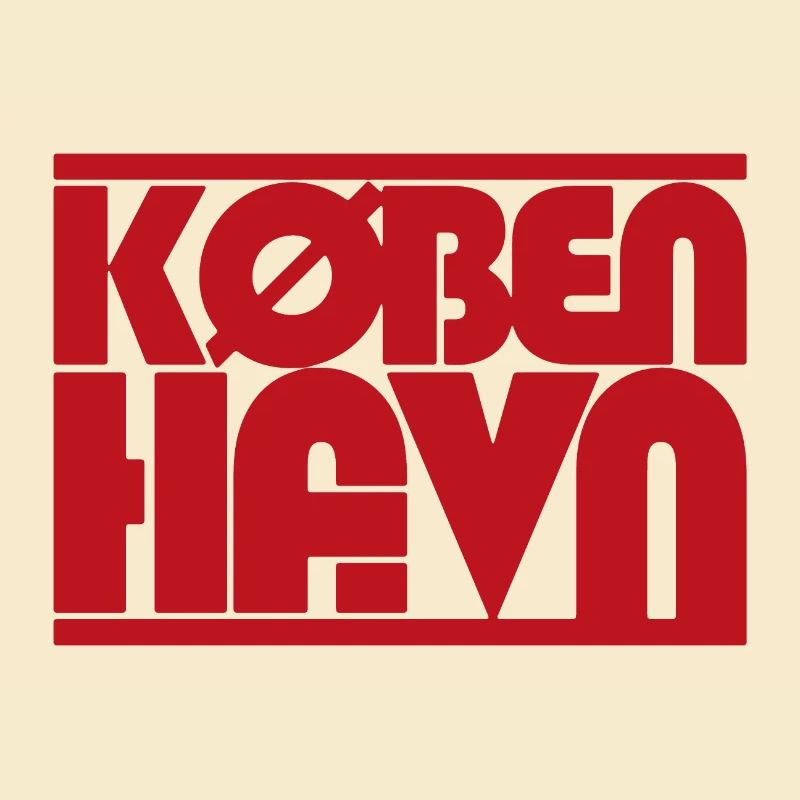 Copenhague, Danemark Description de la conception typographique