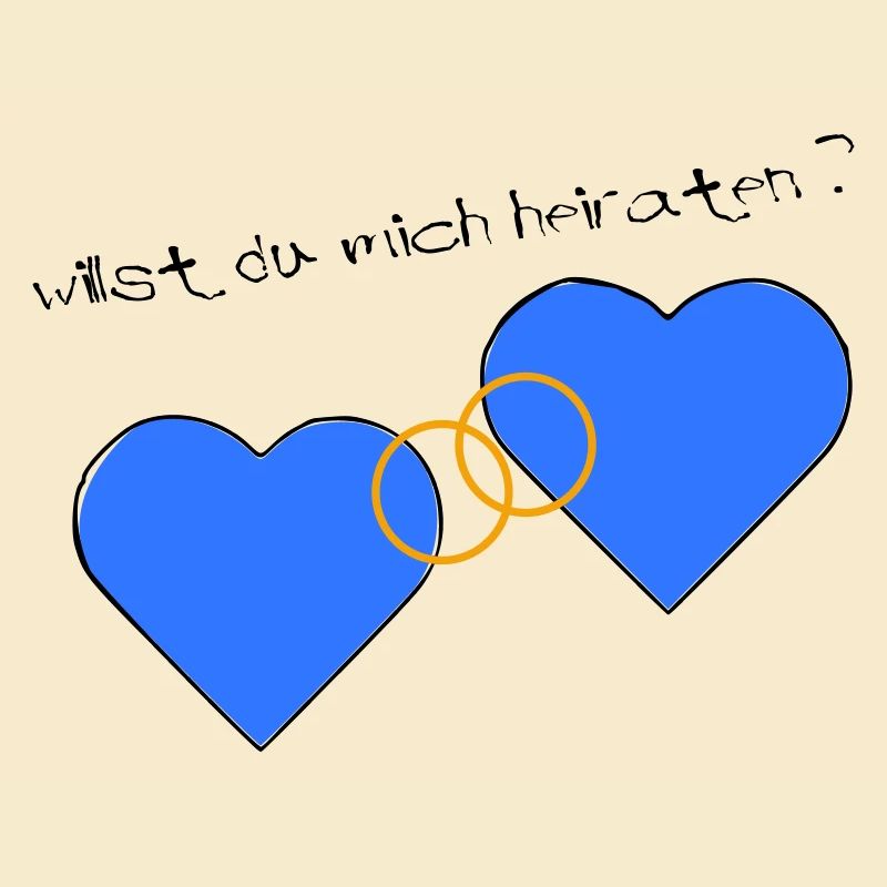 Heiratsantrag blau blau