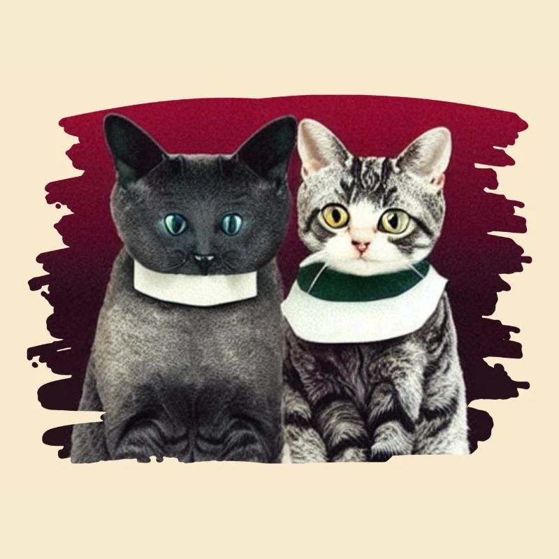 Zwei katzen