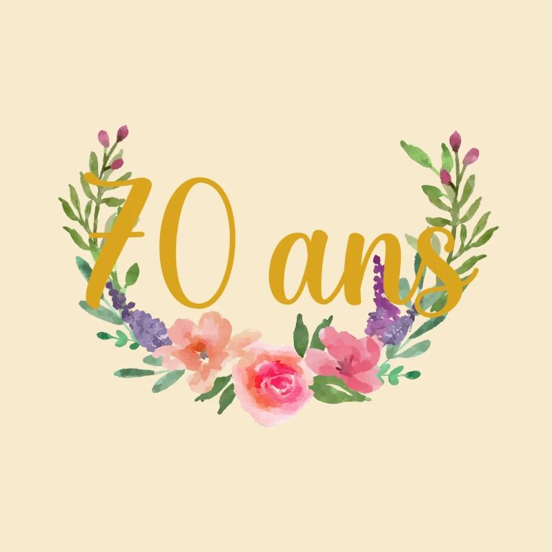 anniversaire fleurs âge 70ans
