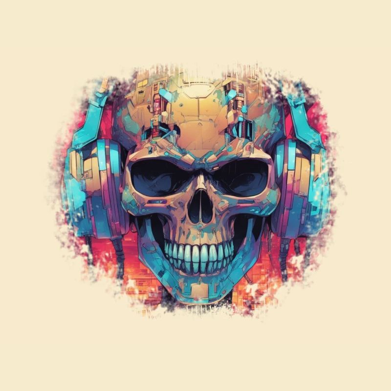 Cyberpunk Skull // TechSkull Matrix