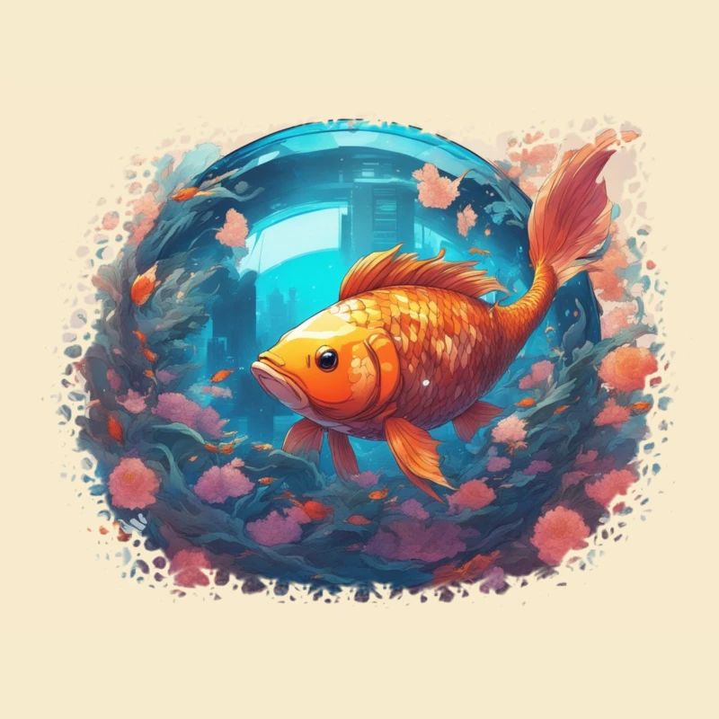 Reflets de poisson-lune