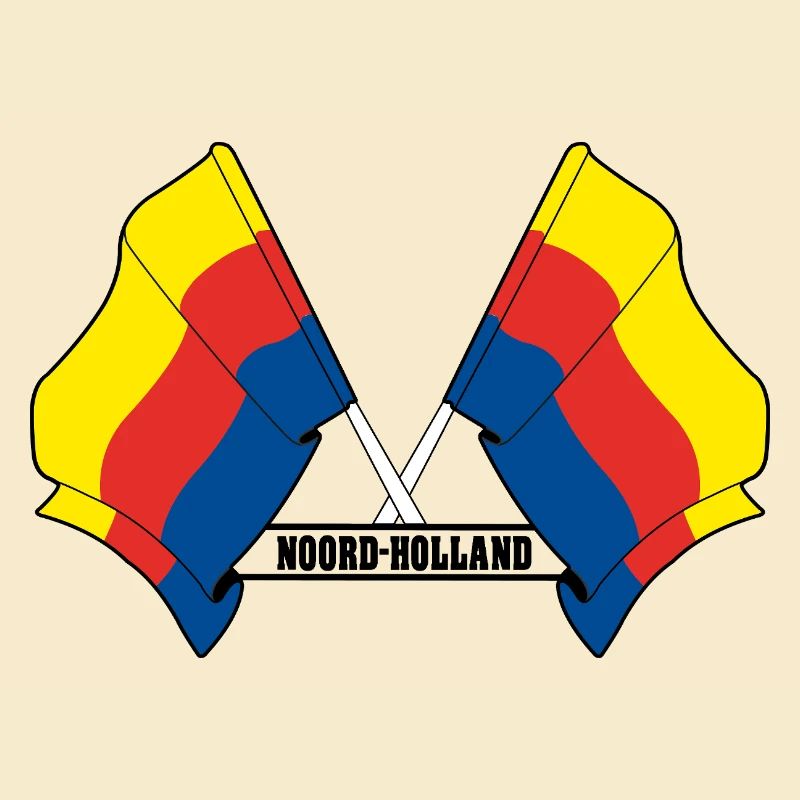 Two flags text NORTH HOLLAND