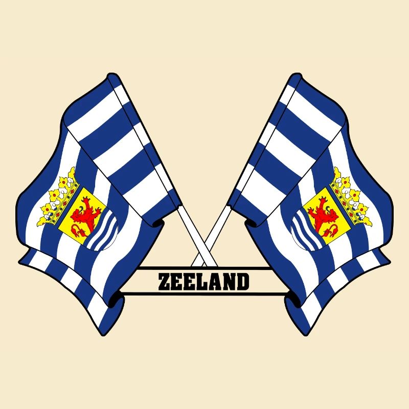 Two flags text ZEELAND