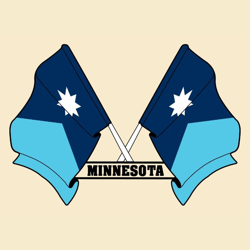 Zwei Flaggen mit dem Text MINNESOTA