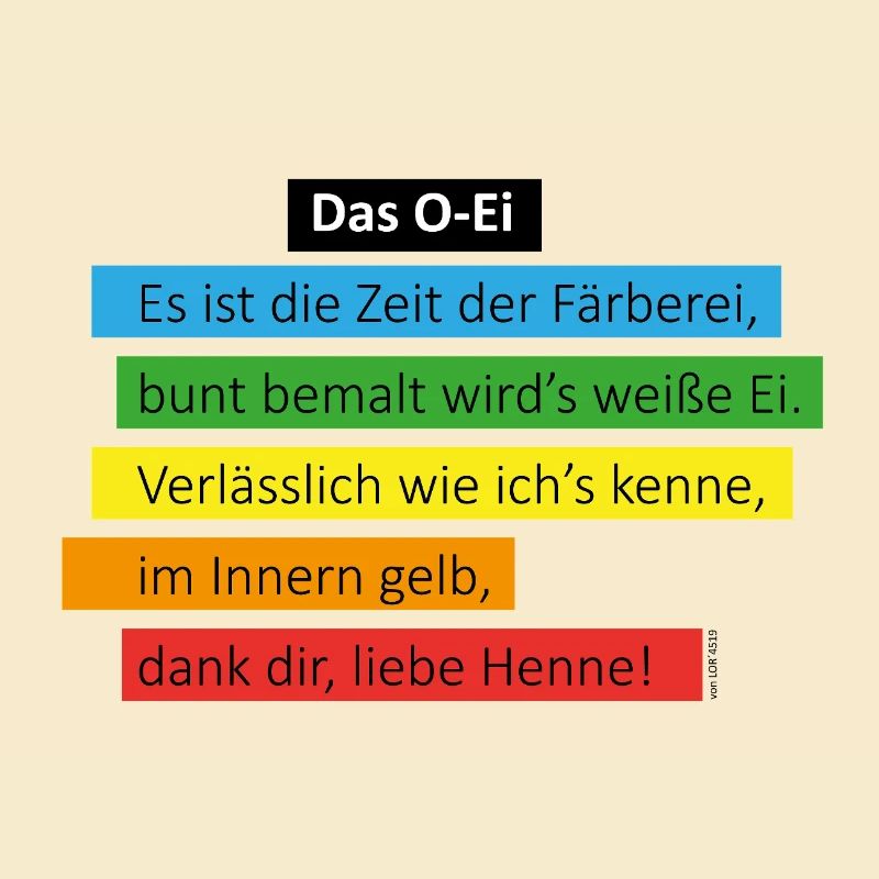 Das O-Ei bunt