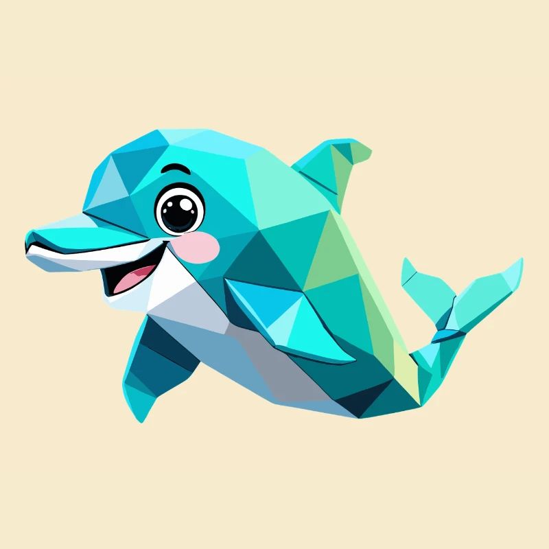 Dauphin polygonal - Conception géométrique de la mer