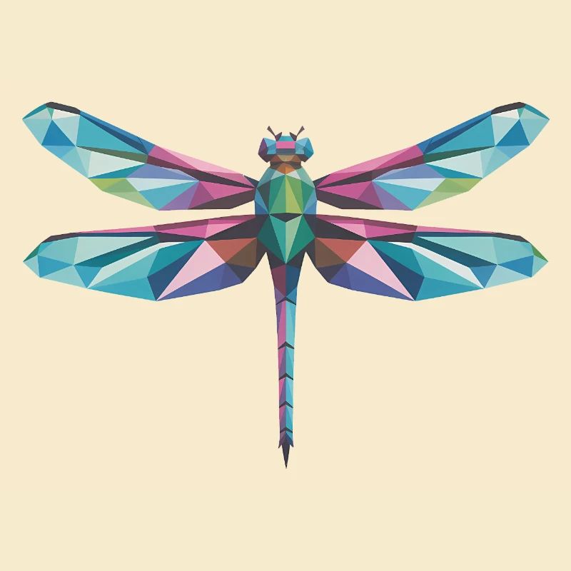Dragonfly - Cool Low Poly Logo