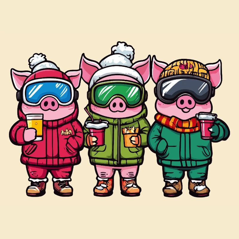 Ski Team Piglets