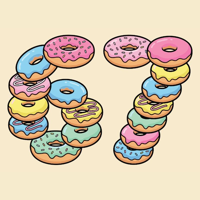 Motif Pastel Donut Stack 67