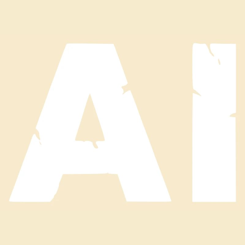 AI Artificial Intelligence Text Grunge Vektor