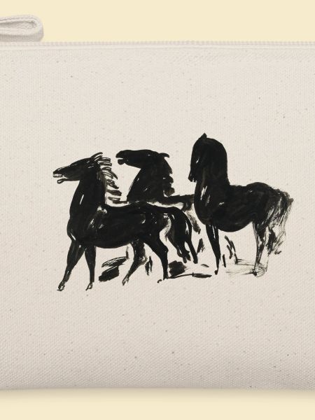 Wild_Black_Horses_Brush_Ink_Sketch