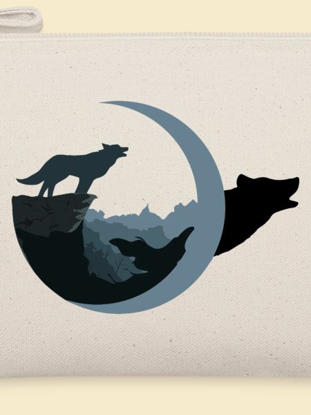 Wolf am Mondschein