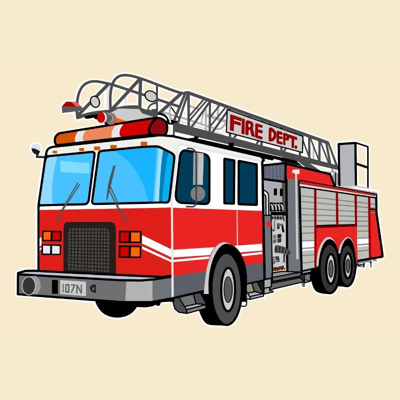 Fire brigade, fire engine, firefighter, extinguish