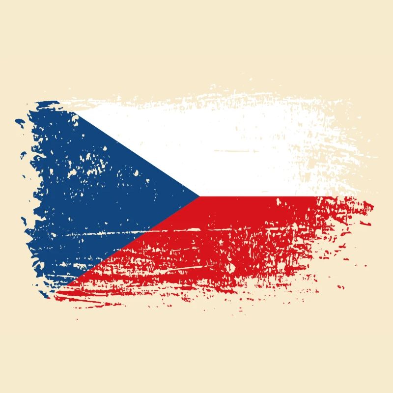 Drapeau tchèque Brush Splash