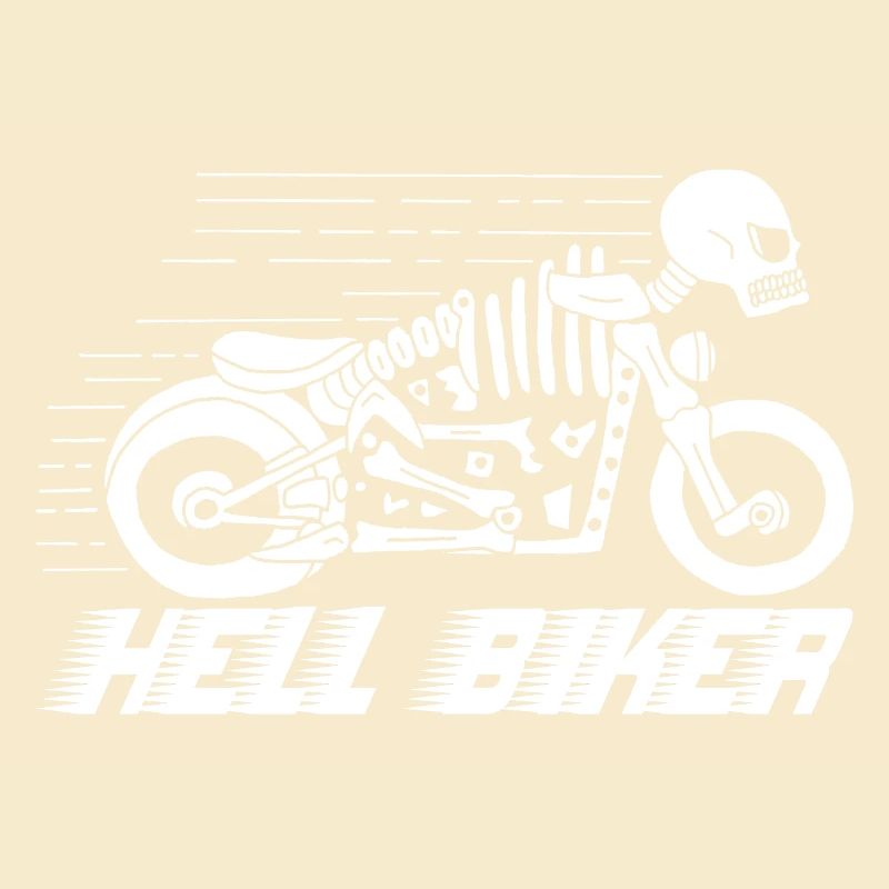 Motorcycle skeleton white