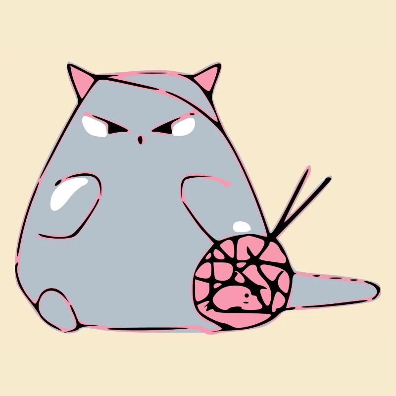 Dodi the cat that knits