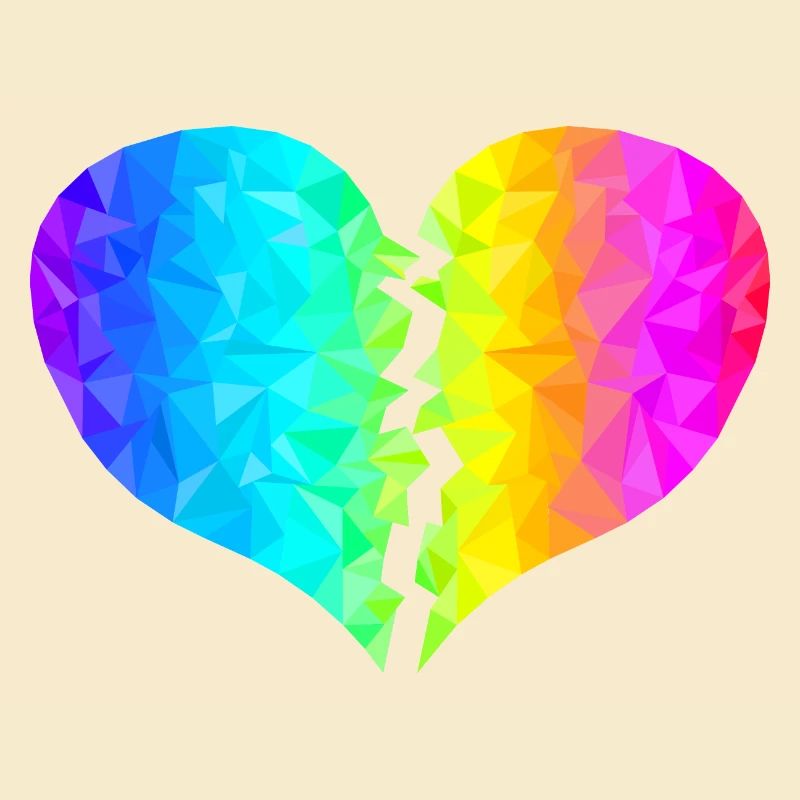 buntes Herz Regenbogenfarben