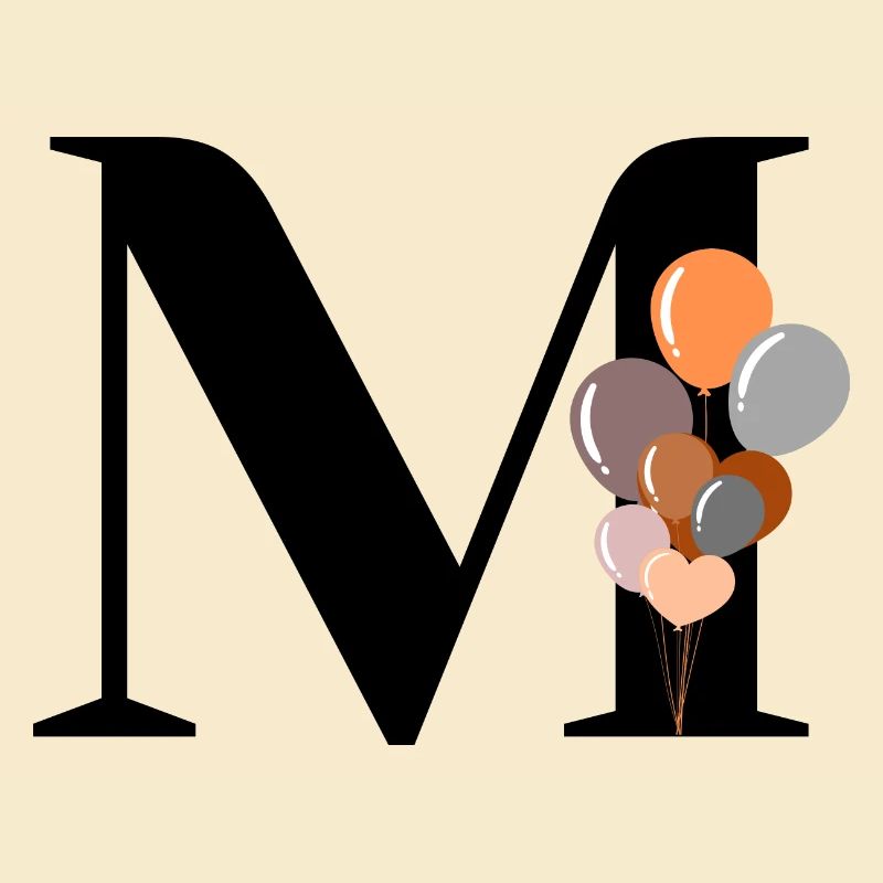 Buchstabe m Geburtstagsballon