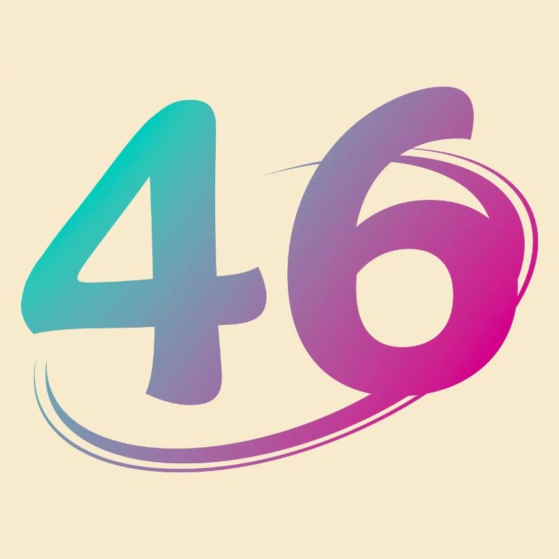 Nummer 46 mehrfarbig
