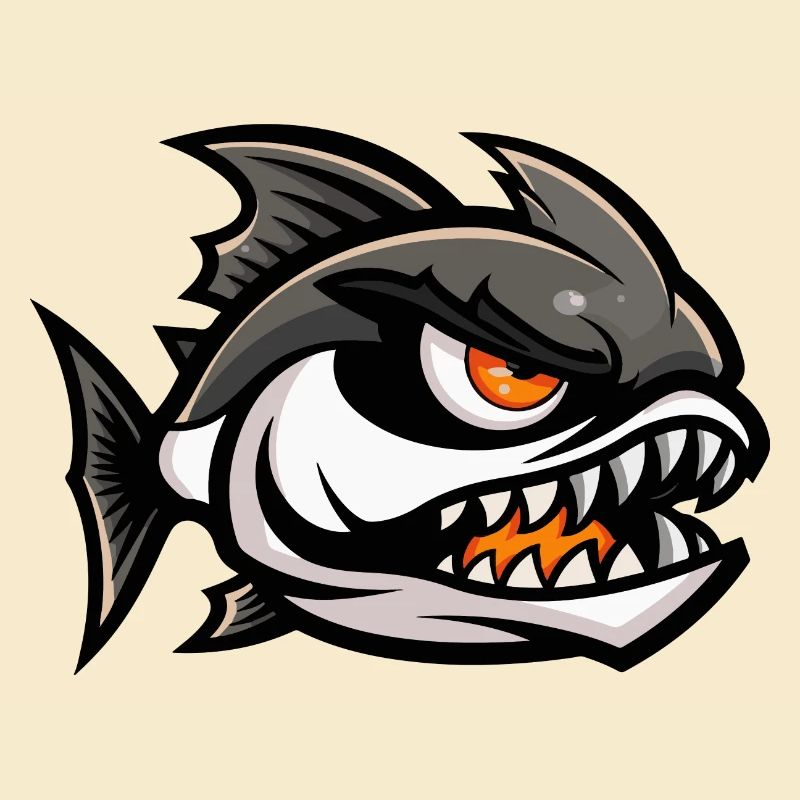 Piranha Fische Comic