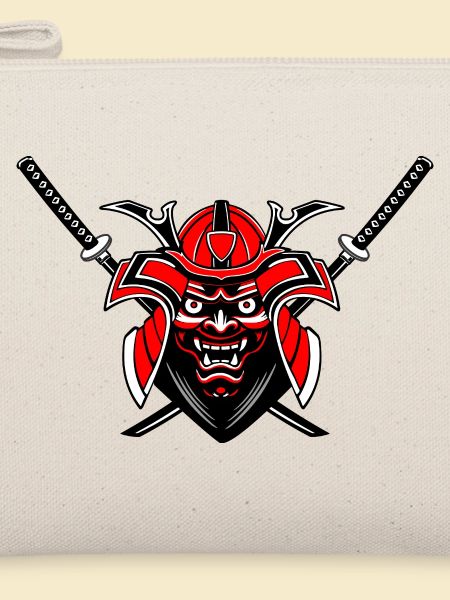 Menpō & Schwerter – Rot Schwarz Design