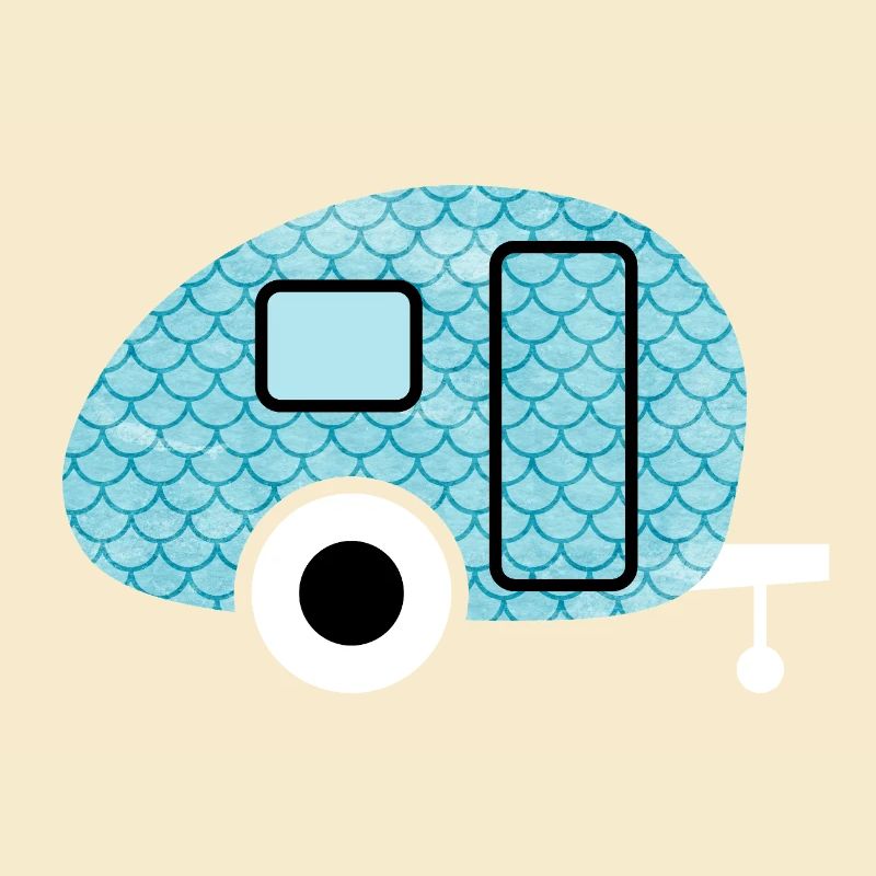 Caravan Fish Camping Caravan Shed Pattern