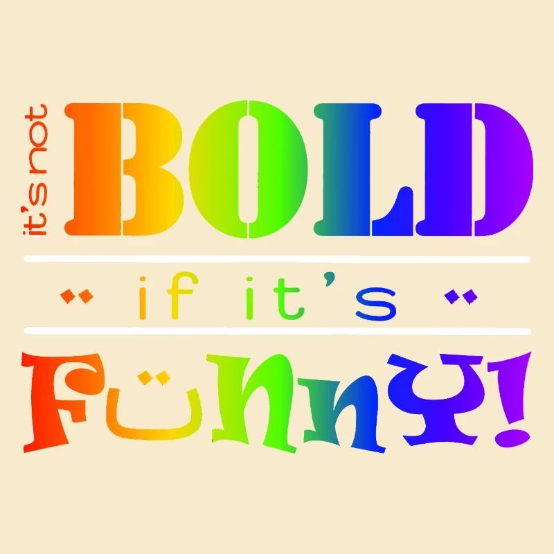 Lebendiger Regenbogen Lustiges Mutiges Textdesign