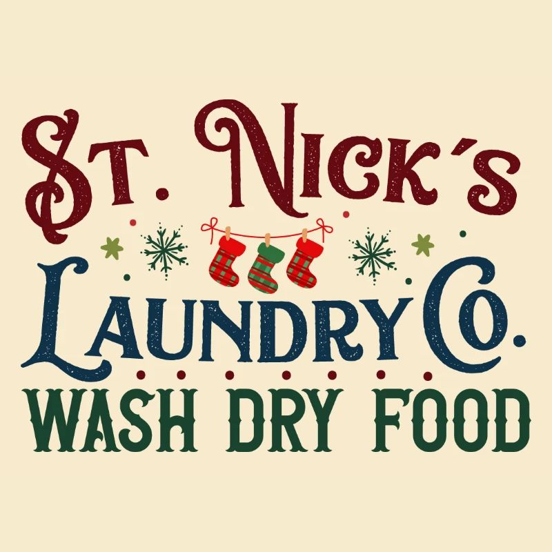 St Nick's Laundry Co. Festive Logo
