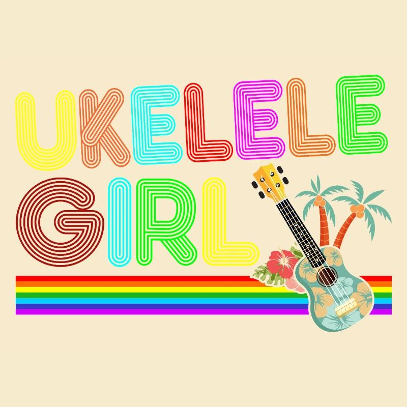 Hawaiian Ukulele Uke Retro 70s