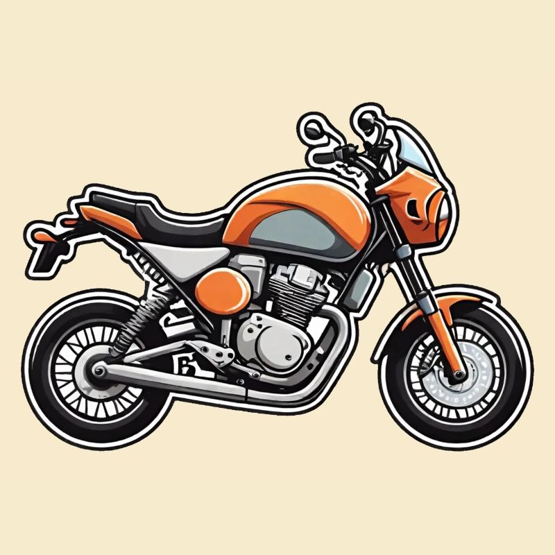 Orange Cruiser Motorradkunst