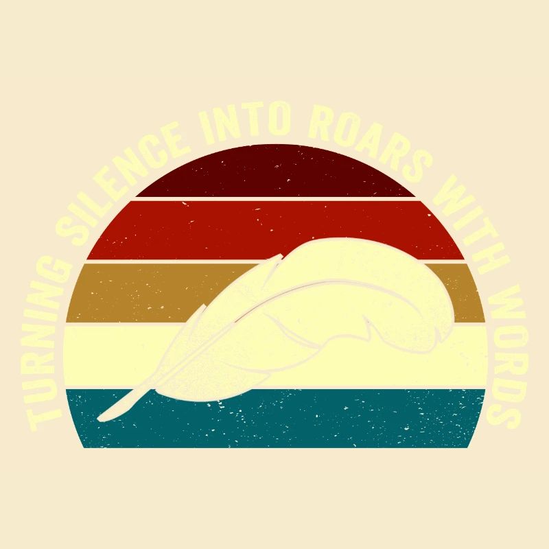 Roaring Words Feather Sunset