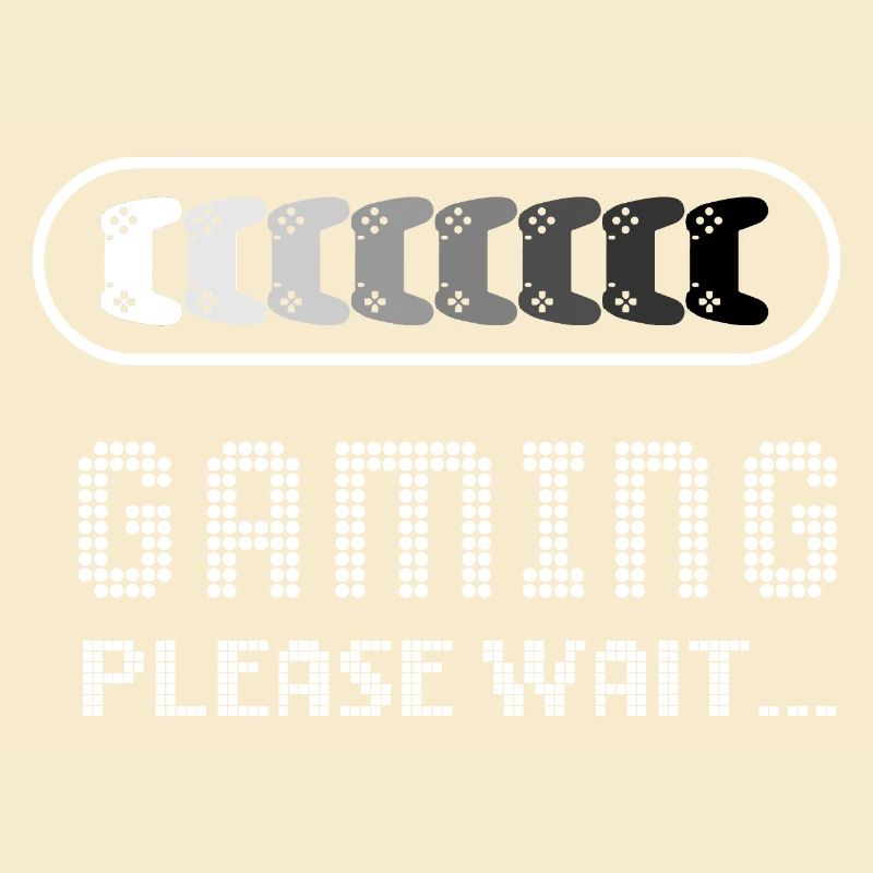 Gaming Please Wait – Funny Gamer Loading Tee
