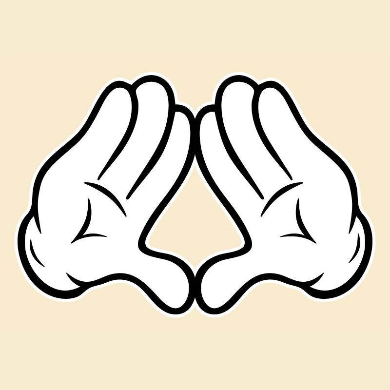 Hands Diamond Pyramid Triangle Rhombus Comic Style