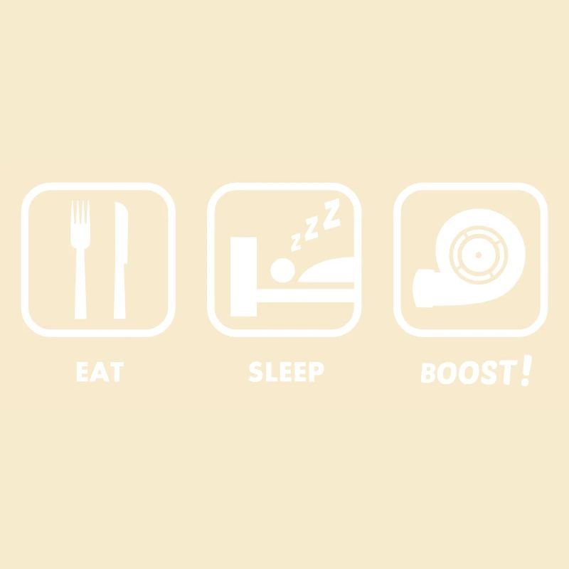 Eat Sleep Boost Sticker – Turbo Car Life Essential