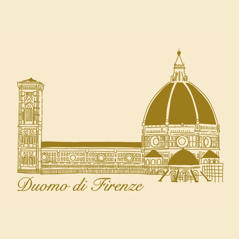 Florence Cathedral, hand-drawn