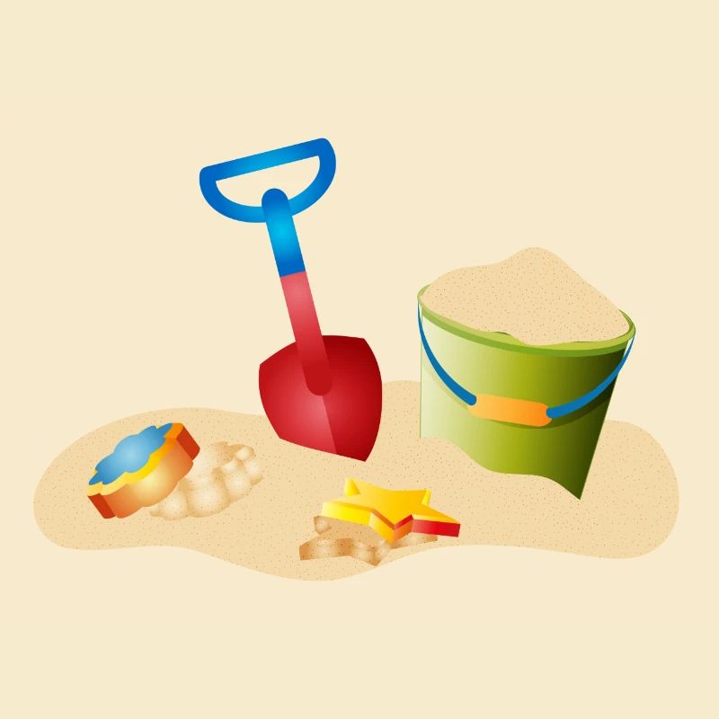 Sand Spielzeug am Strand oder im Sandkasten