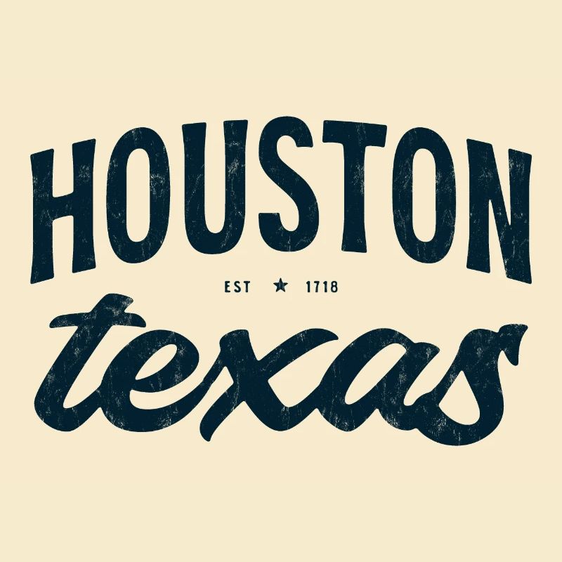 Houston Texas Script Emblem Tee