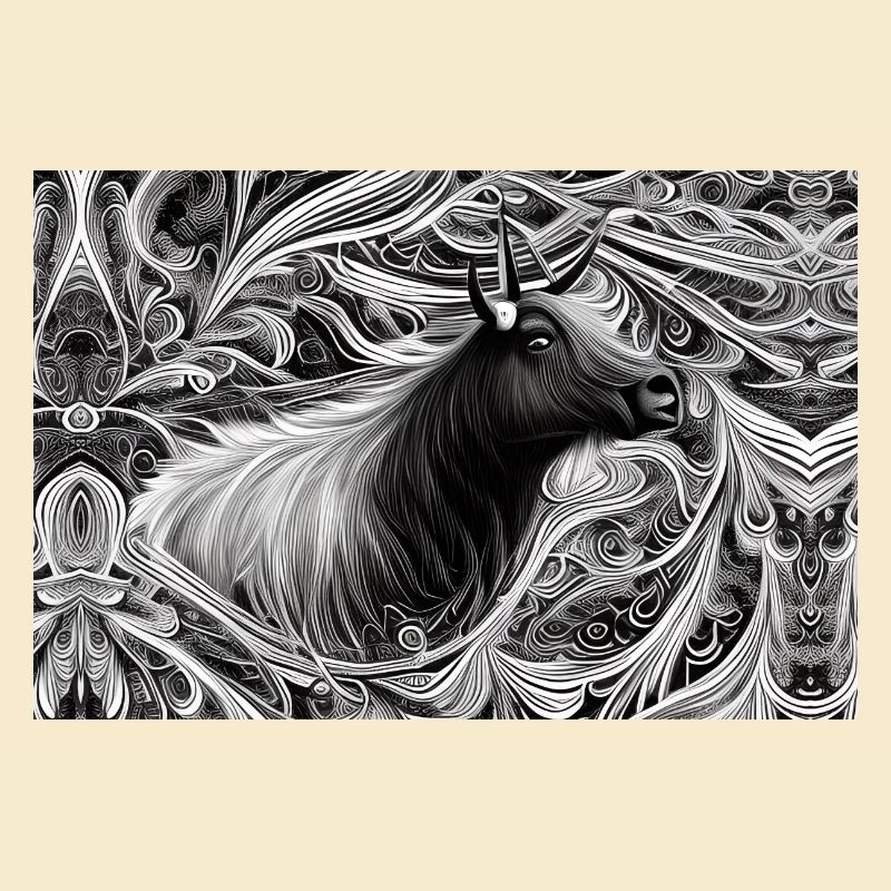 Abstrakter Camargue-Bulle