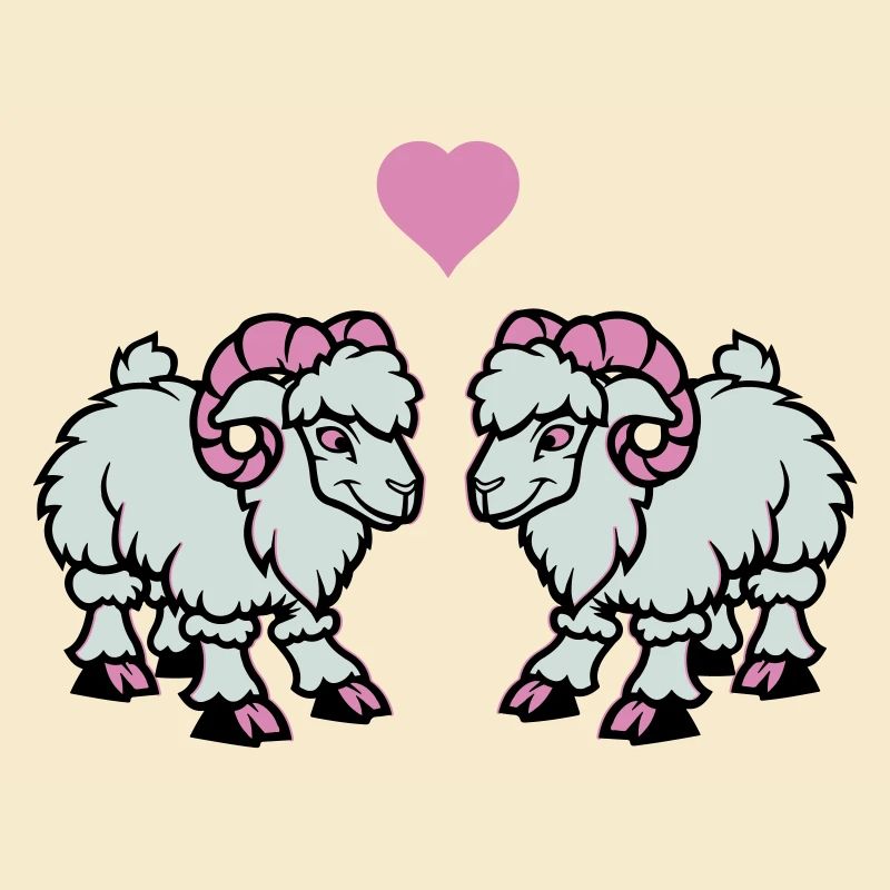 schaf comic widder love