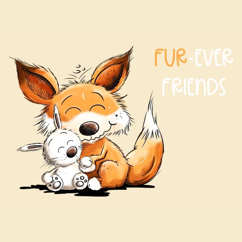 Fuchs Mit Hase Freundschaft Spruch