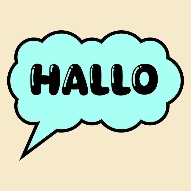 Speech bubble Hello