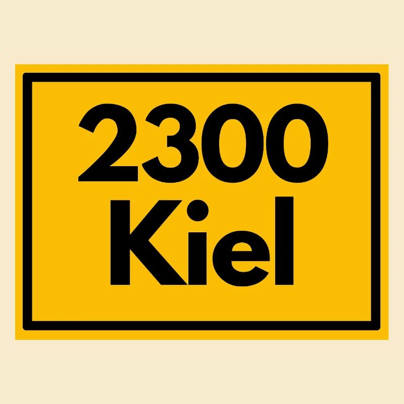 Panneau de lieu - puis rétro ancien code postal 2300 Kiel