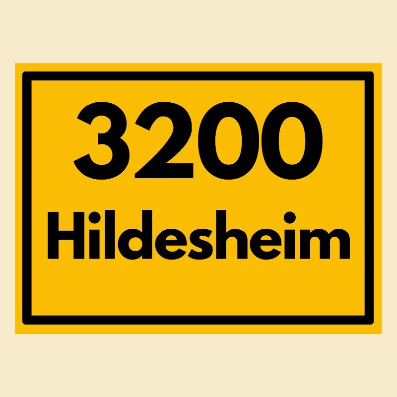 Place sign - then retro old zip code 3200 HILDESHEIM