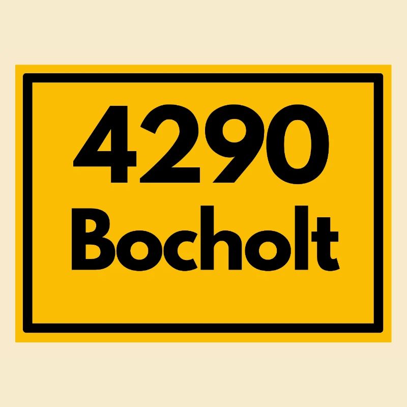 Panneau de la ville - puis rétro ancien code postal 4290 BOCHOLT