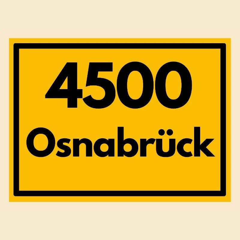 Panneau de la ville - puis rétro ancien code postal 4500 OSNABRÜCK