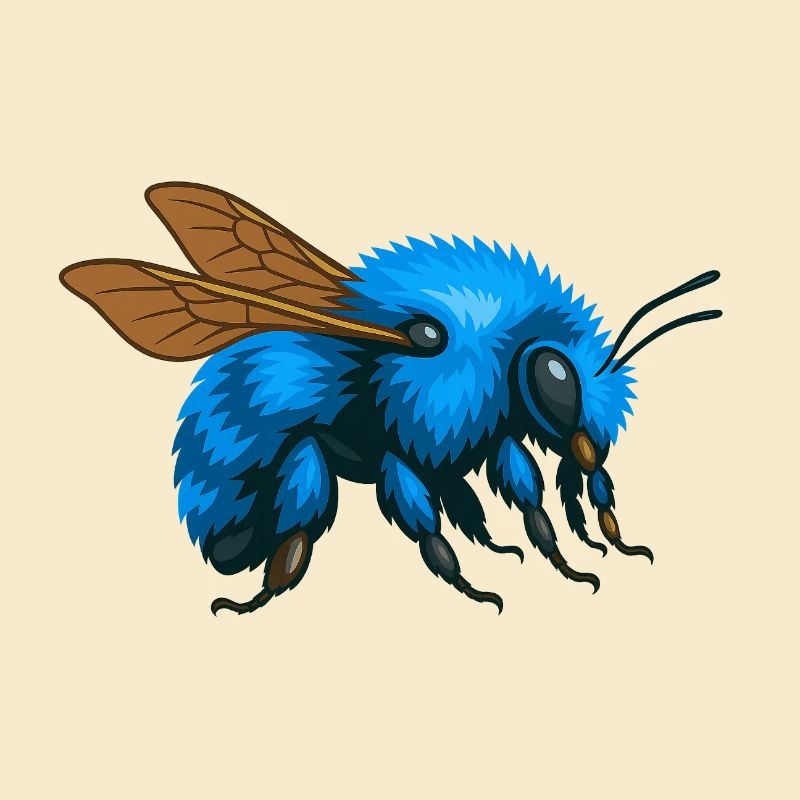 Blaue Hummel rechts