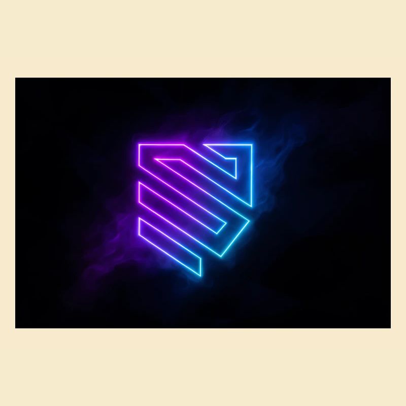 Neon Geometric Shield