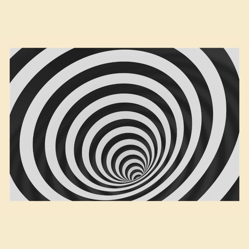 Spirale hypnotique noir et blanc